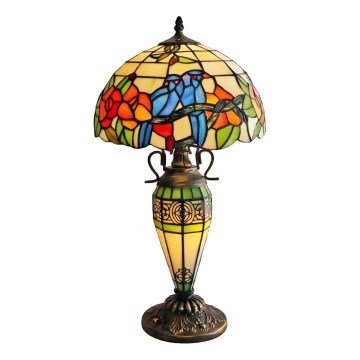 Brilagi - Tiffany glas-in-lood tafellamp JUNGLE 1xE27/60W/230V + 1xE14/40W