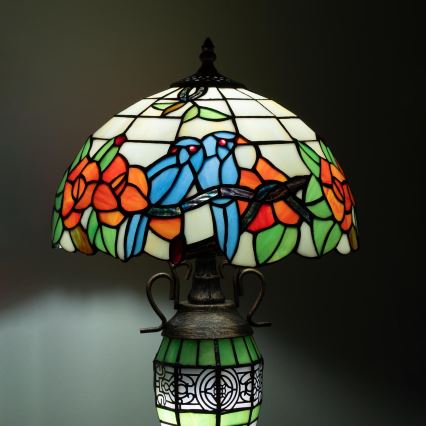 Brilagi - Tiffany glas-in-lood tafellamp JUNGLE 1xE27/60W/230V + 1xE14/40W