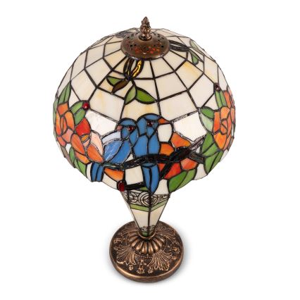 Brilagi - Tiffany glas-in-lood tafellamp JUNGLE 1xE27/60W/230V + 1xE14/40W