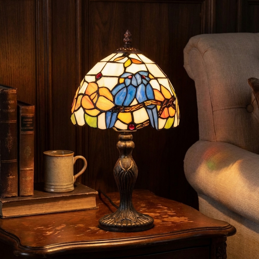 Brilagi - Tiffany glas-in-lood tafellamp JUNGLE 1xE27/60W/230V