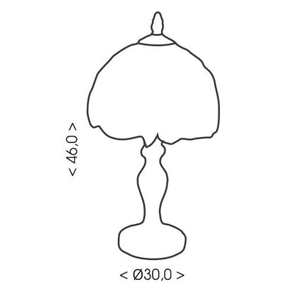 Brilagi - Tiffany glas-in-lood tafellamp JUNGLE 1xE27/60W/230V