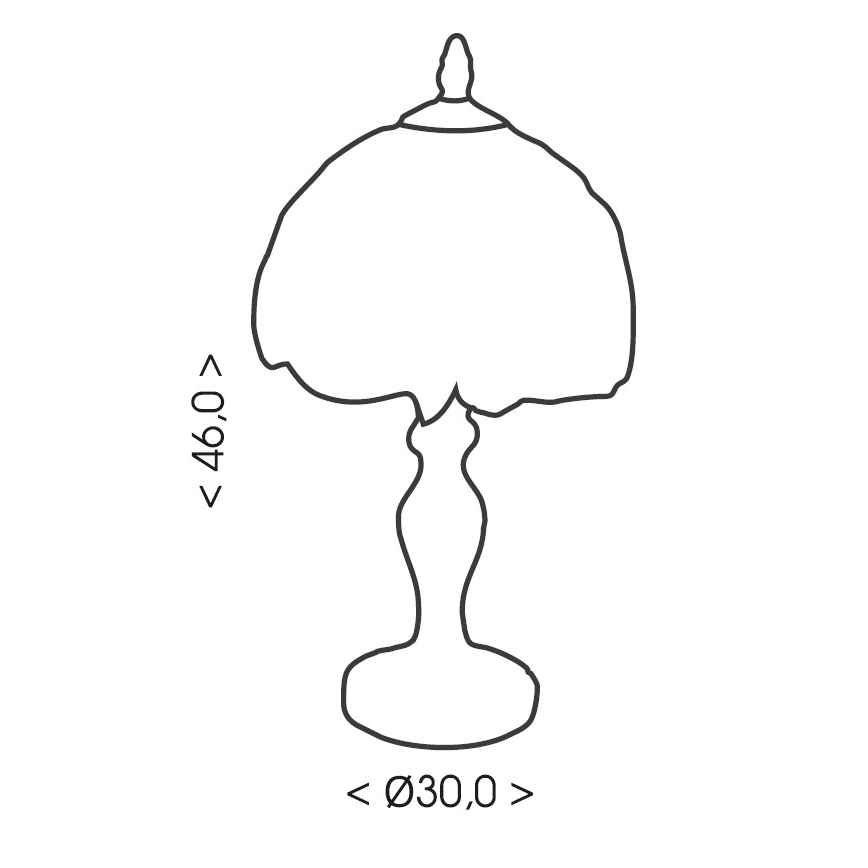Brilagi - Tiffany glas-in-lood tafellamp JUNGLE 1xE27/60W/230V