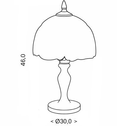 Brilagi - Tiffany glas-in-lood tafellamp JUNGLE 1xE27/60W/230V