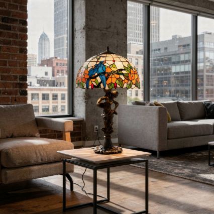 Brilagi - Tiffany glas-in-lood tafellamp JUNGLE 1xE27/60W/230V