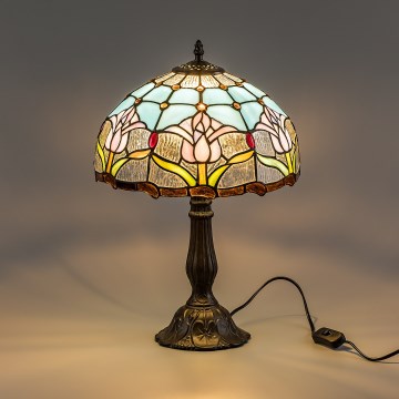 Brilagi - Tiffany glas-in-lood tafellamp LORAS 1xE27/40W/230V