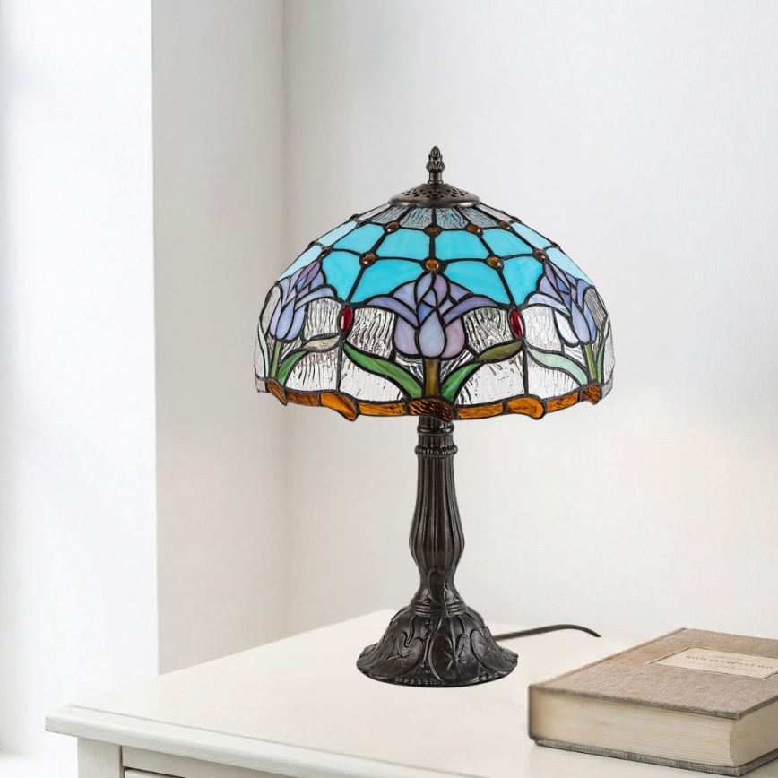 Brilagi - Tiffany glas-in-lood tafellamp LORAS 1xE27/40W/230V