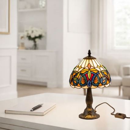 Brilagi - Tiffany glas-in-lood tafellamp LUISA 1xE14/40W/230V