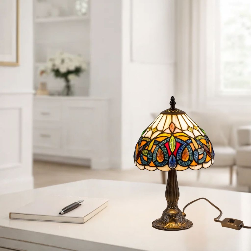 Brilagi - Tiffany glas-in-lood tafellamp LUISA 1xE14/40W/230V