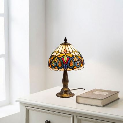 Brilagi - Tiffany glas-in-lood tafellamp LUISA 1xE14/40W/230V
