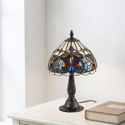 Brilagi - Tiffany glas-in-lood tafellamp LUISA 1xE14/40W/230V