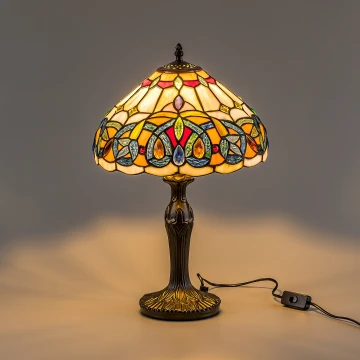 Brilagi - Tiffany glas-in-lood tafellamp LUISA 1xE27/40W/230V