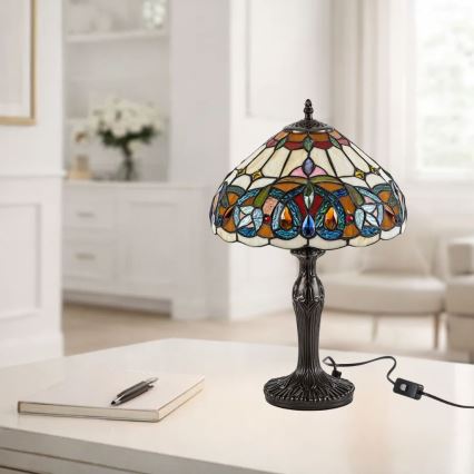 Brilagi - Tiffany glas-in-lood tafellamp LUISA 1xE27/40W/230V