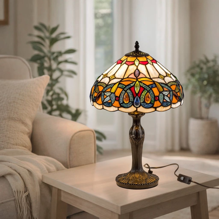 Brilagi - Tiffany glas-in-lood tafellamp LUISA 1xE27/40W/230V