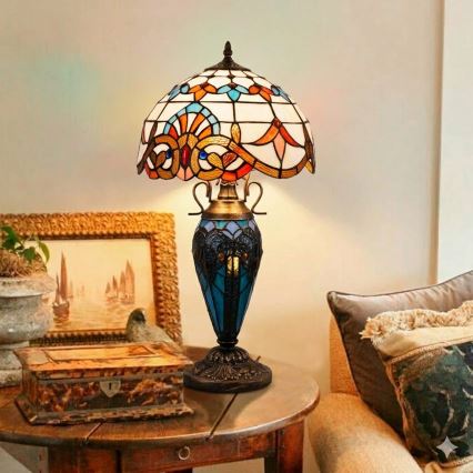 Brilagi - Tiffany glas-in-lood tafellamp MIRABELLA 1xE27/60W/230V + 1xE14/40W