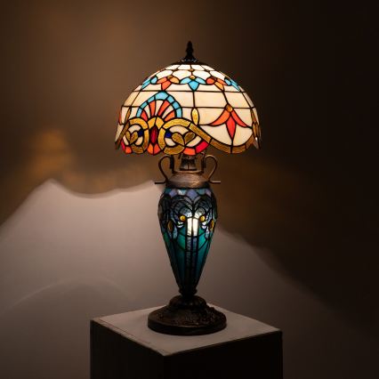 Brilagi - Tiffany glas-in-lood tafellamp MIRABELLA 1xE27/60W/230V + 1xE14/40W