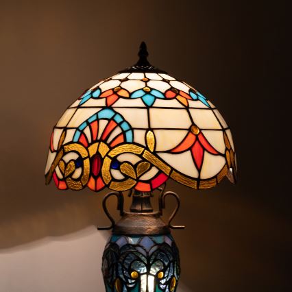 Brilagi - Tiffany glas-in-lood tafellamp MIRABELLA 1xE27/60W/230V + 1xE14/40W