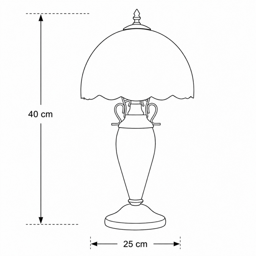 Brilagi - Tiffany glas-in-lood tafellamp MIRABELLA 1xE27/60W/230V + 1xE14/40W