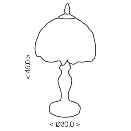 Brilagi - Tiffany glas-in-lood tafellamp SIENNA 1xE27/60W/230V