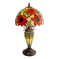 Brilagi - Tiffany glas-in-lood tafellamp SUNFLOWER 1xE27/60W/230V + 1xE14/40W