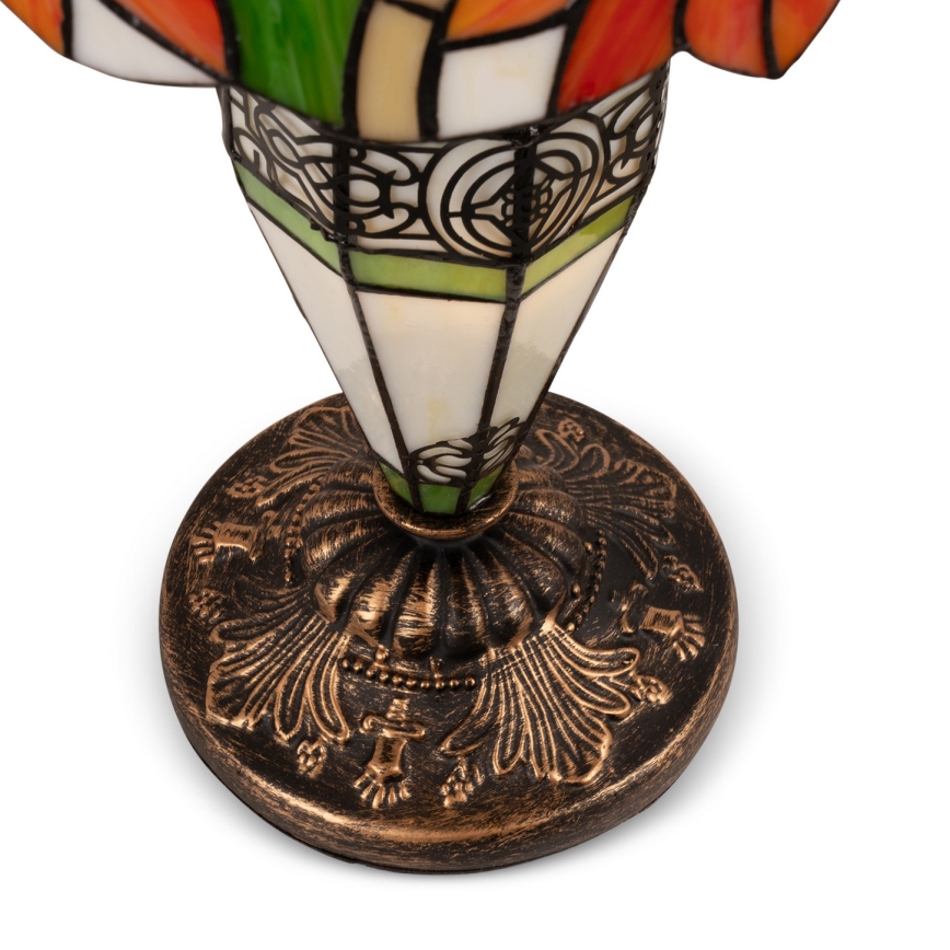 Brilagi - Tiffany glas-in-lood tafellamp SUNFLOWER 1xE27/60W/230V + 1xE14/40W