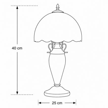 Brilagi - Tiffany glas-in-lood tafellamp SUNFLOWER 1xE27/60W/230V + 1xE14/40W