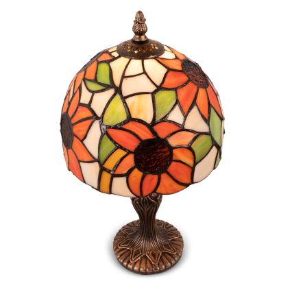 Brilagi - Tiffany glas-in-lood tafellamp SUNFLOWER 1xE27/60W/230V