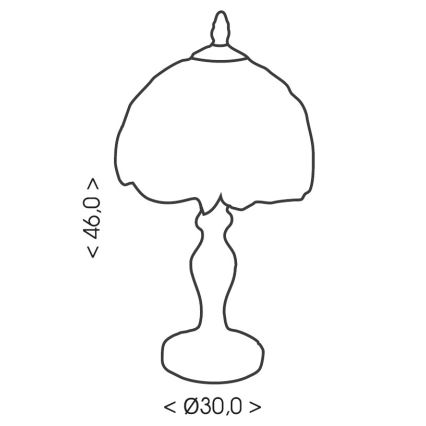 Brilagi - Tiffany glas-in-lood tafellamp SUNFLOWER 1xE27/60W/230V