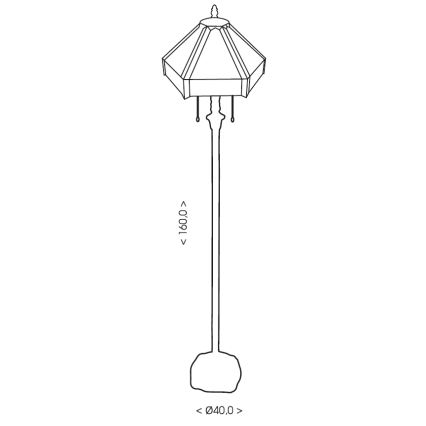 BRILAGI - Tiffany glas-in-lood vloerlamp EMERALD 2xE27/60W/230V