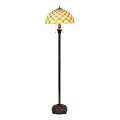 BRILAGI - Tiffany glas-in-lood vloerlamp IVORY SMOOTH 2xE27/60W/230V