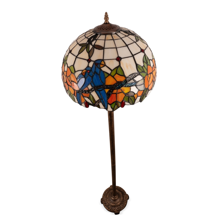 Brilagi - Tiffany glas-in-lood vloerlamp JUNGLE 2xE27/60W/230V