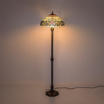 Brilagi - Tiffany glas-in-lood vloerlamp LUISA 2xE27/60W/230V