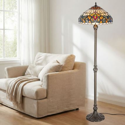 Brilagi - Tiffany glas-in-lood vloerlamp LUISA 2xE27/60W/230V