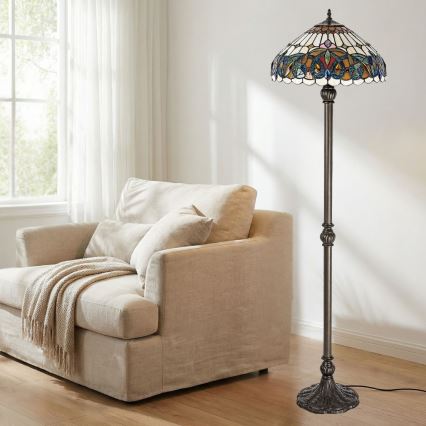 Brilagi - Tiffany glas-in-lood vloerlamp LUISA 2xE27/60W/230V