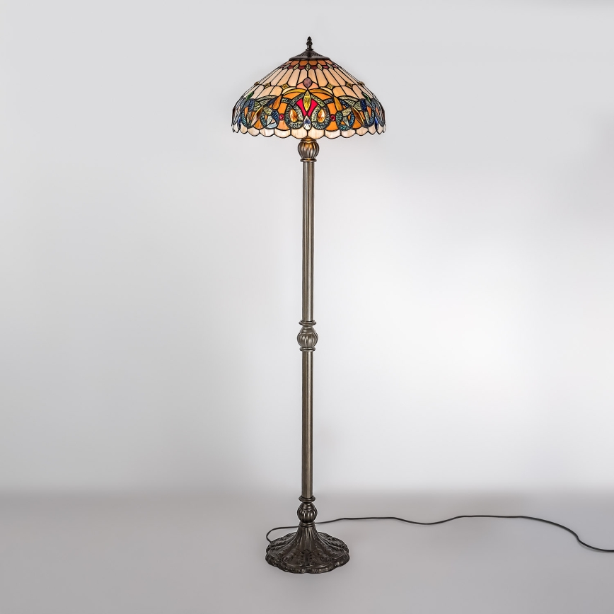 Brilagi - Tiffany glas-in-lood vloerlamp LUISA 2xE27/60W/230V