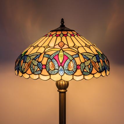 Brilagi - Tiffany glas-in-lood vloerlamp LUISA 2xE27/60W/230V