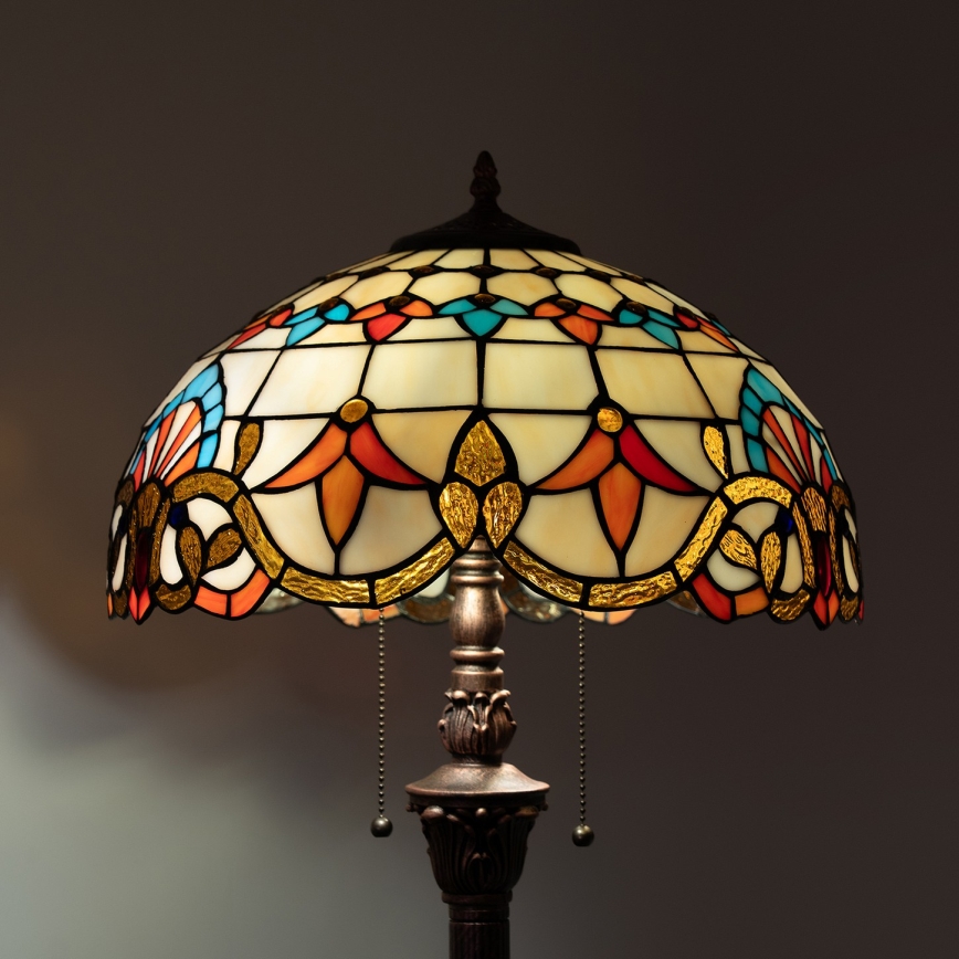 Brilagi - Tiffany glas-in-lood vloerlamp MIRABELLA 2xE27/60W/230V