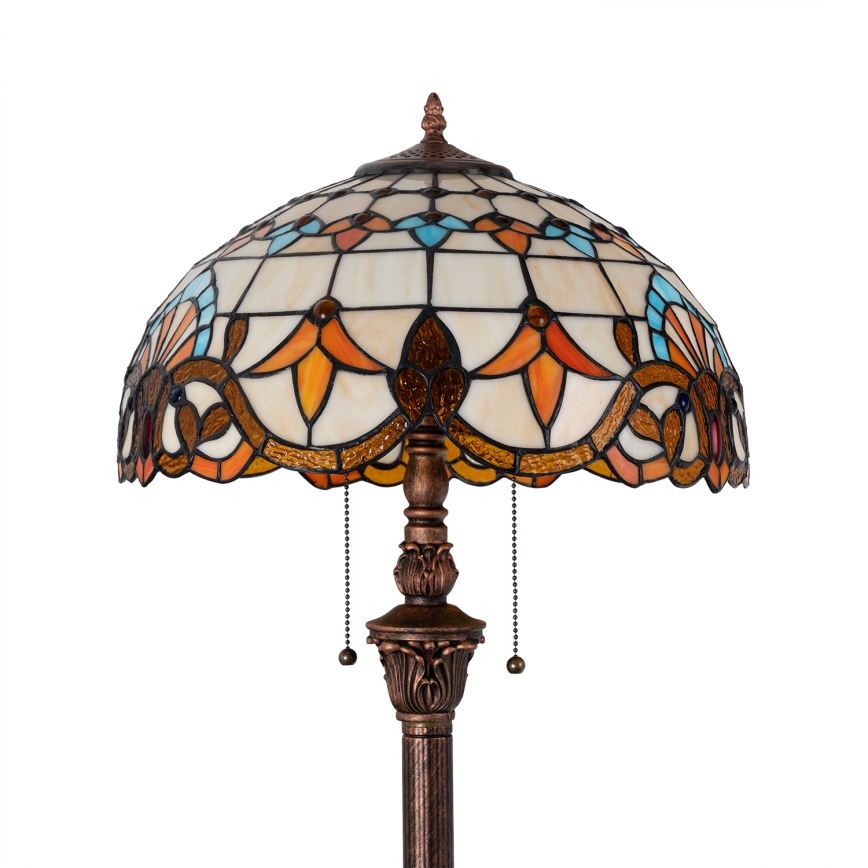 Brilagi - Tiffany glas-in-lood vloerlamp MIRABELLA 2xE27/60W/230V