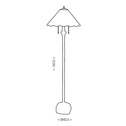 Brilagi - Tiffany glas-in-lood vloerlamp SIENNA 2xE27/60W/230V