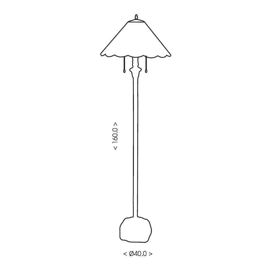 Brilagi - Tiffany glas-in-lood vloerlamp SIENNA 2xE27/60W/230V