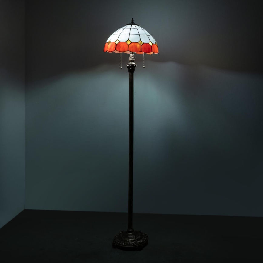 Brilagi - Tiffany glas-in-lood vloerlamp SIENNA 2xE27/60W/230V