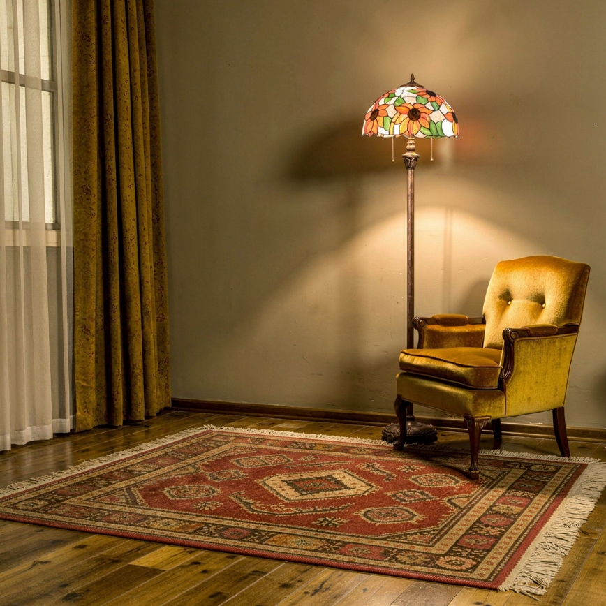 Brilagi - Tiffany glas-in-lood vloerlamp SUNFLOWER 2xE27/60W/230V