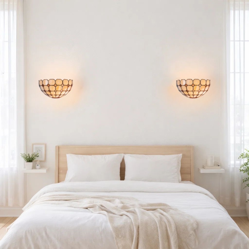 Brilagi - Tiffany glas-in-lood wandlamp DORAN 1xE14/40W/230V