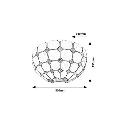 Brilagi - Tiffany glas-in-lood wandlamp DORAN 1xE14/40W/230V