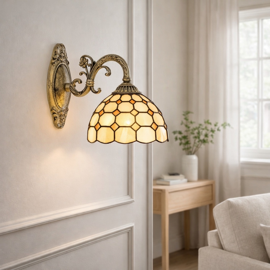 Brilagi - Tiffany glas-in-lood wandlamp DORAN 1xE27/40W/230V