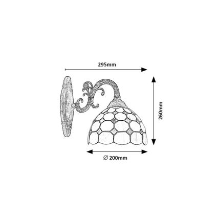 Brilagi - Tiffany glas-in-lood wandlamp DORAN 1xE27/40W/230V
