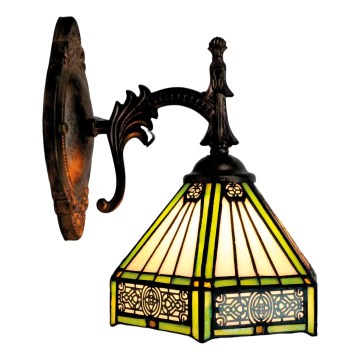 BRILAGI - Tiffany glas-in-lood wandlamp EMERALD 1xE14/40W/230V