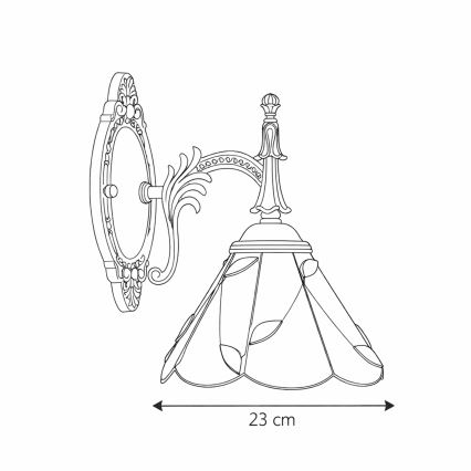 Brilagi - Tiffany glas-in-lood wandlamp FOLIA 1xE14/40W/230V