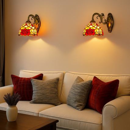 Brilagi - Tiffany glas-in-lood wandlamp GARLAN 1xE27/40W/230V