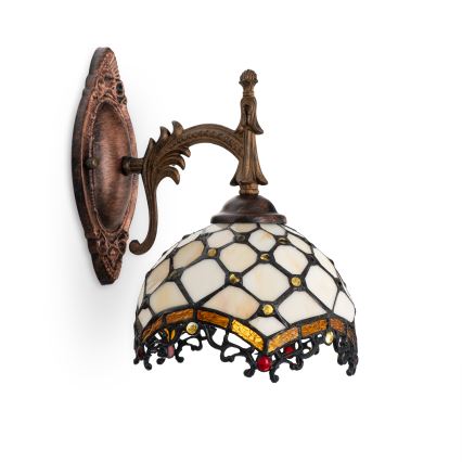 Brilagi - Tiffany glas-in-lood wandlamp IVOOR 1xE14/40W/230V
