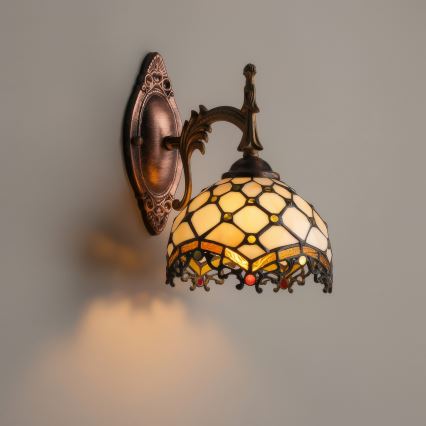 Brilagi - Tiffany glas-in-lood wandlamp IVOOR 1xE14/40W/230V